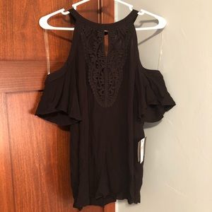 Black Lace Decorative Blouse